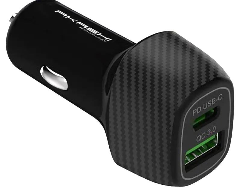 prise al/cigares usb/usb-c 3a 18w noir<AKASHI Shop