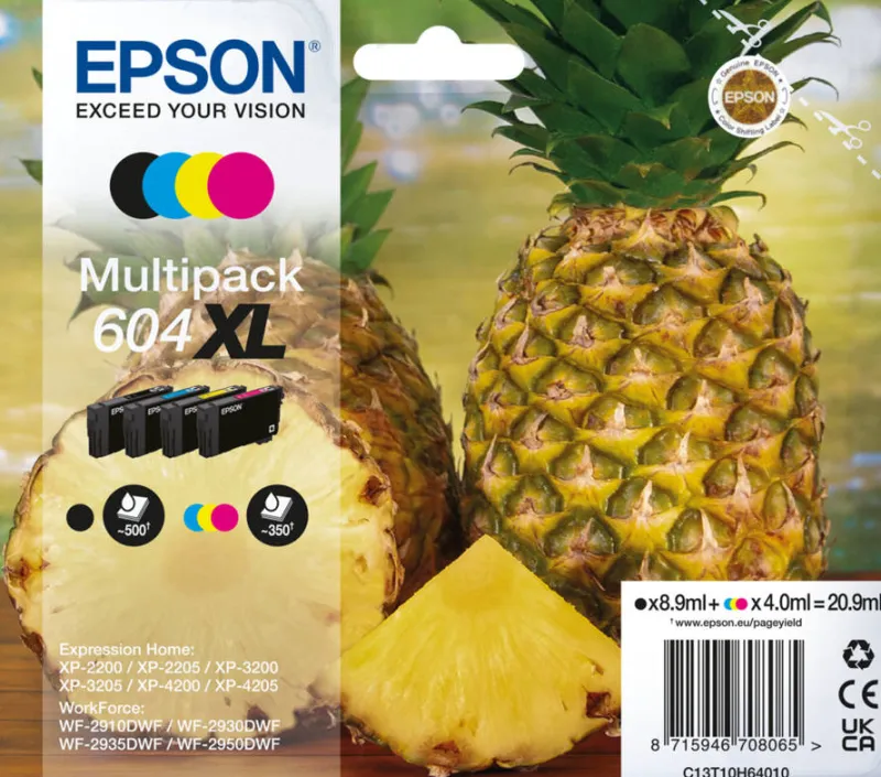 ananas multipack 4 colours 604xl blister<EPSON Online