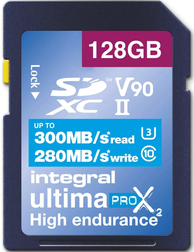 SDXC 128GB CL10 UHS2 U3 V90 300/280<INTEGRAL Sale