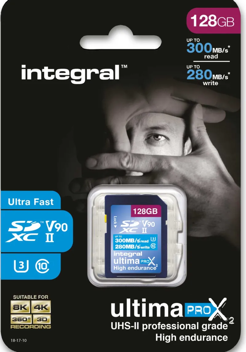 SDXC 128GB CL10 UHS2 U3 V90 300/280<INTEGRAL Sale