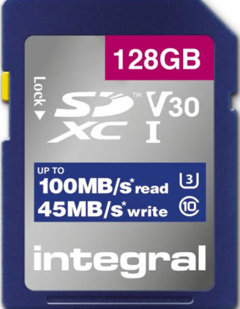 SDXC 128GB CL10 V30 45MB<INTEGRAL Best Sale
