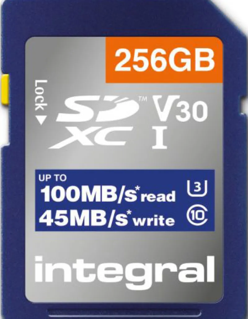 SDXC 256GB CL10 V30 45MB<INTEGRAL New
